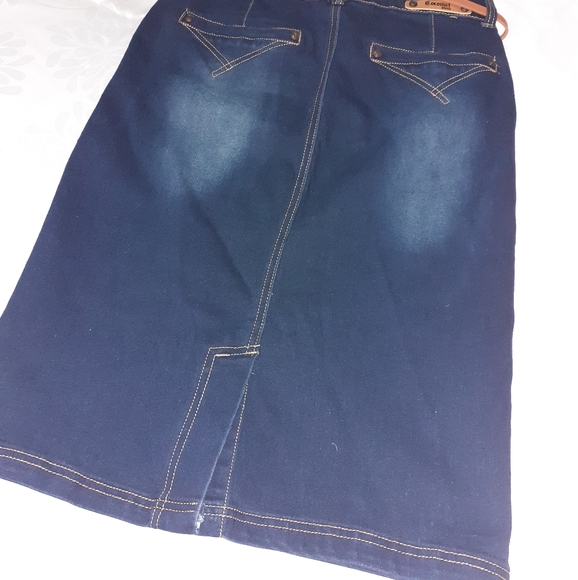 Dark Denim Jean Skirt - Picture 8 of 8